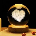 گوی کریستالی سه بعدی طرح قلب