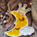 چراغ خواب چوبی ابر و ماه