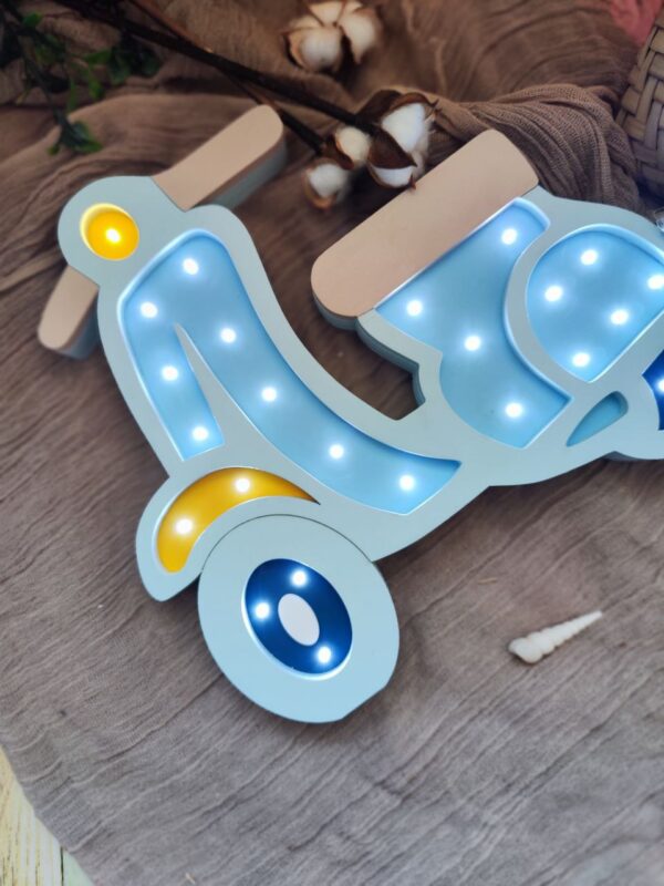 چراغ خواب چوبی موتور