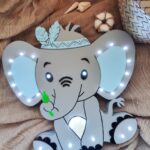 چراغ خواب چوبی فیل