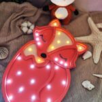 چراغ خواب چوبی روباه خوابیده